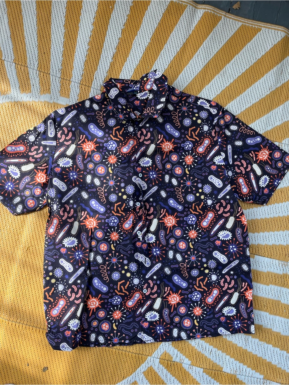 GeeksOutfit “Microbial Cells” Microbiology Button up Pocket shirt
